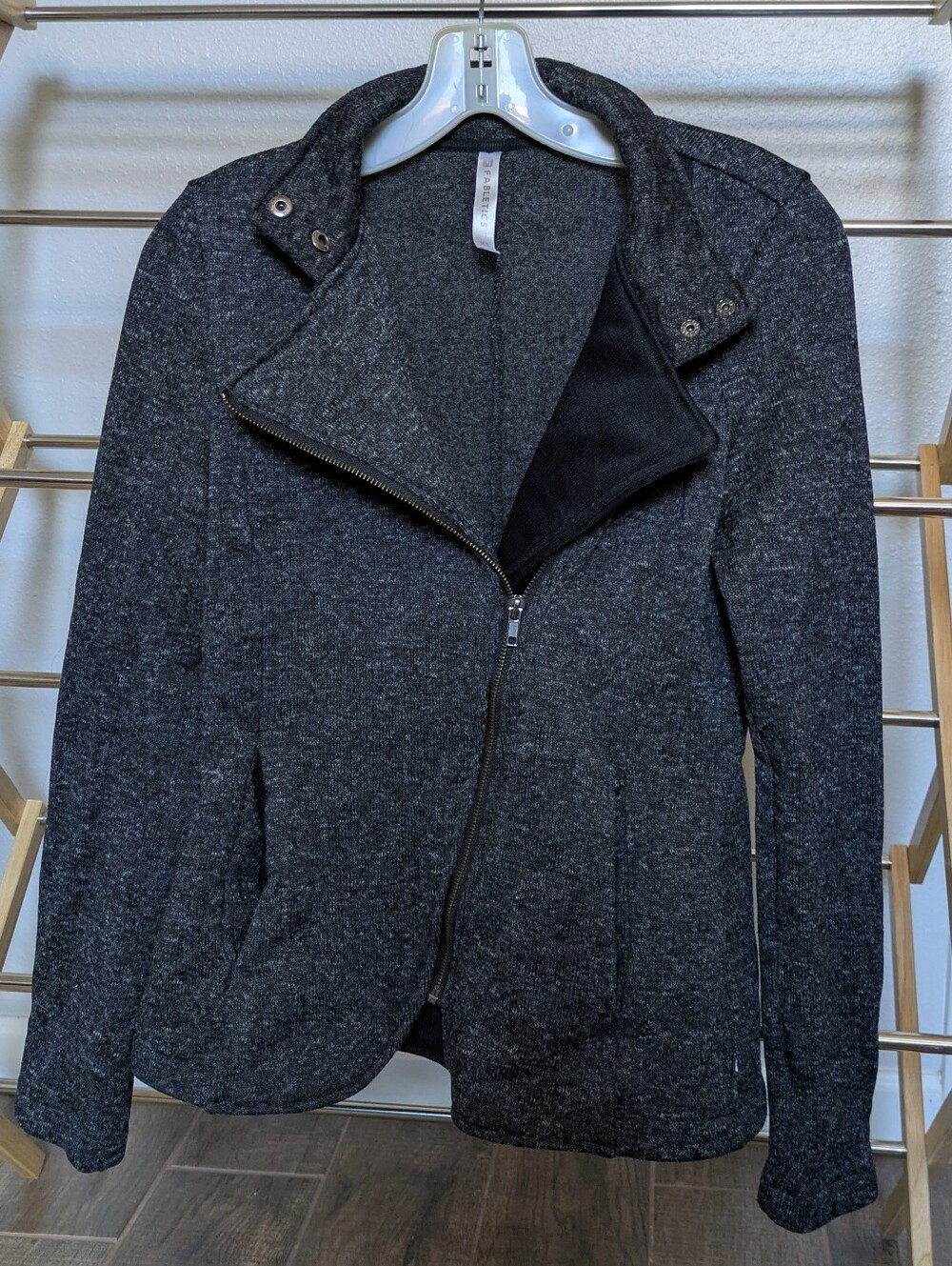 Fabletics Gray Moto Zip Jacket